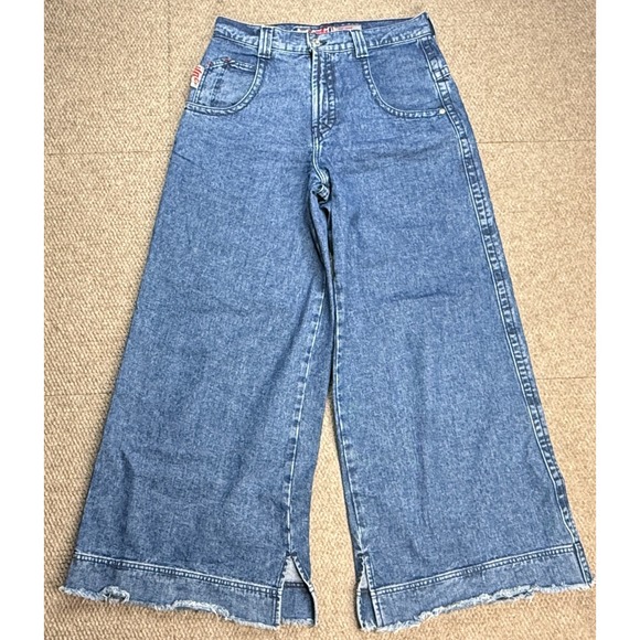 JNCO Destroyer Limited Men's Dark Stone Wide Leg Embroidered Jeans‎ Size 32x32 - Picture 1 of 12